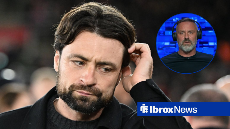 Russell Martin frowning with Kris Boyd in circle