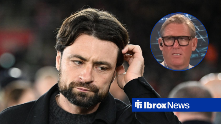 Russell Martin looking disappointed, Simon Jordan in a circular inset.