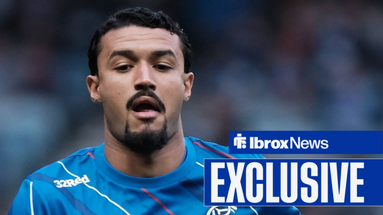 Jefte takes a deep breath while playing for Rangers