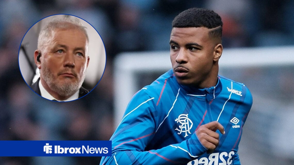Hamza Igamane looks at Ally McCoist over his shoulder while running.