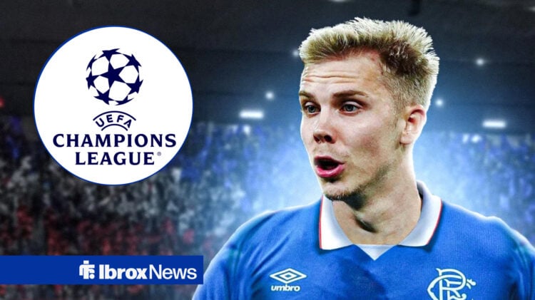 Oliver Antman and the Champions League badge