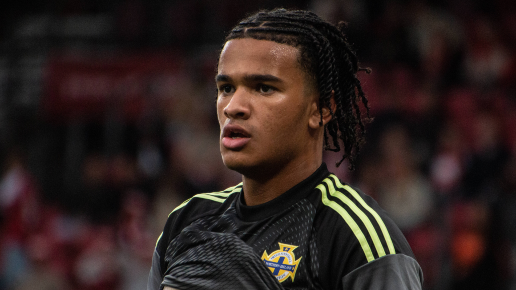 Rangers-linked goalkeeper Pierce Charles playing for Northern Ireland