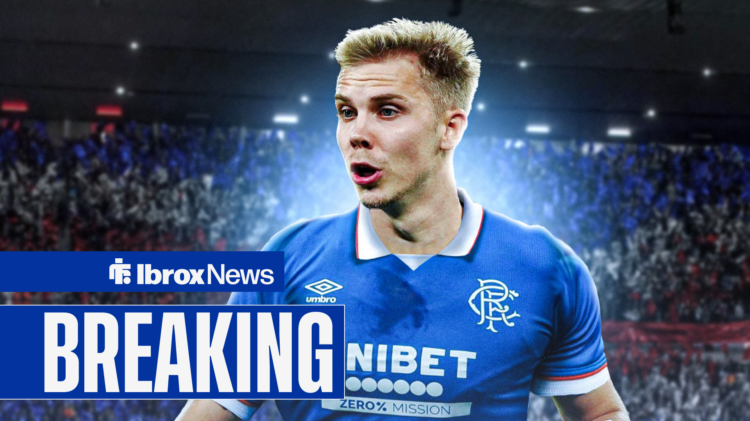 Oliver Antman in a Rangers kit
