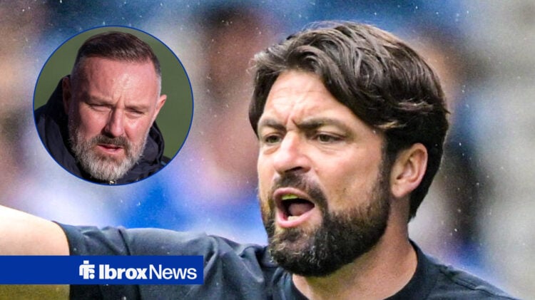 Rangers manager Russell Martin and Kris Boyd in circular inset