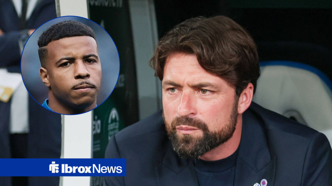 Rangers manager Russell Martin and Hamza Igamane in circular inset