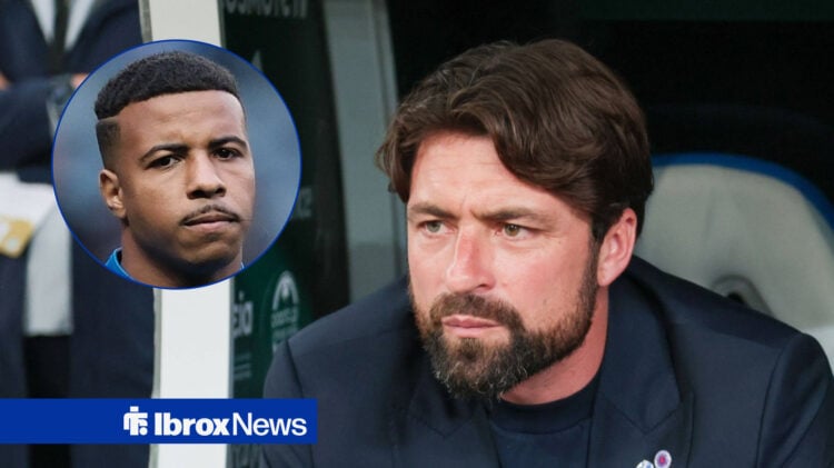 Rangers manager Russell Martin and Hamza Igamane in circular inset