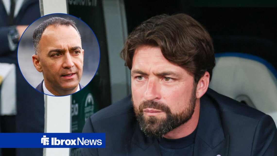 Rangers manager Russell Martin with a circular inset of Paraag Marathe