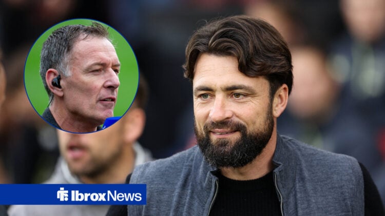Rangers manager Russell Martin and Chirs Sutton in circular inset