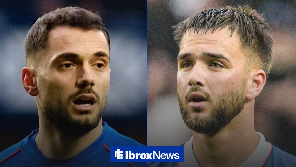 Rangers stars Nedim Bajrami and Nico Raskin.