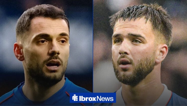 Rangers stars Nedim Bajrami and Nico Raskin.