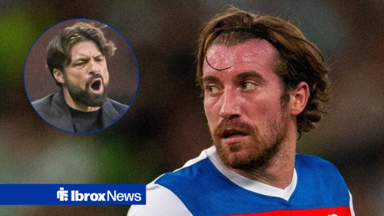 Joe Rothwell looking worried towards an angry Russell Martin