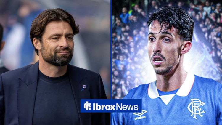 A split image featuring Rangers manager Russell Martin on the left and imminent Rangers signing Bojan Miovski on the right.