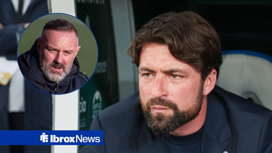 Kris Boyd looking at Russell Martin.