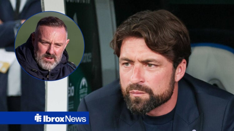 Kris Boyd looking at Russell Martin.