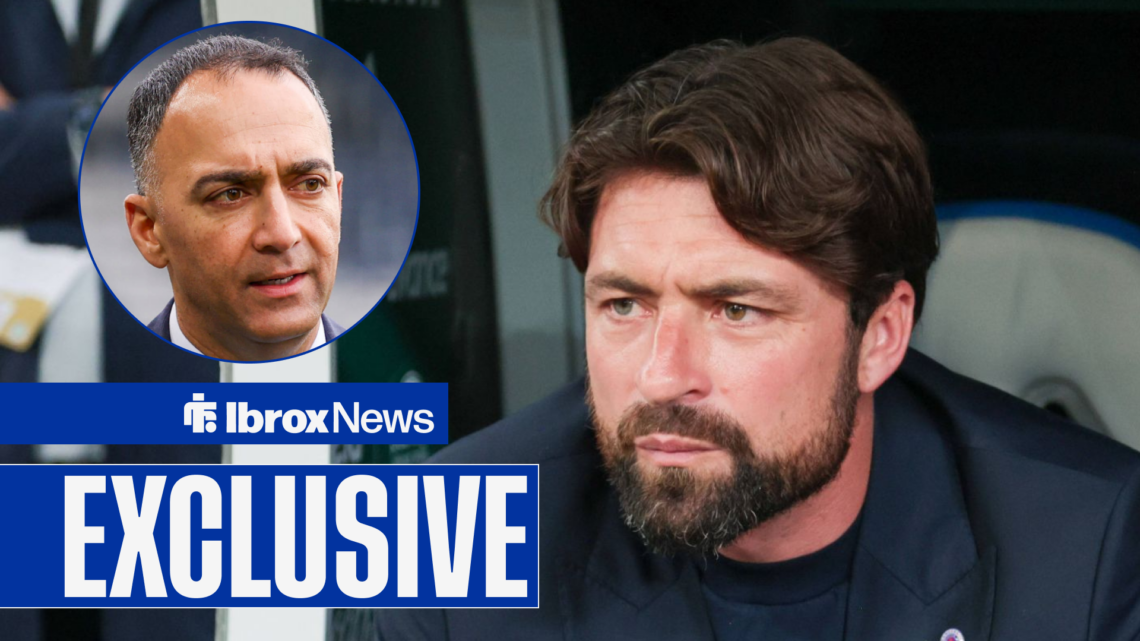 Rangers boss Russell Martin with Paraag Marathe in a circular inset
