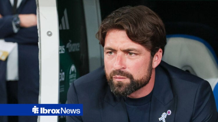 Russell Martin sitting in the Rangers dugout