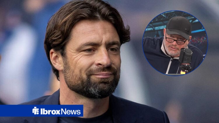 Russell Martin looks worried at Ally McCoist in the circular inset