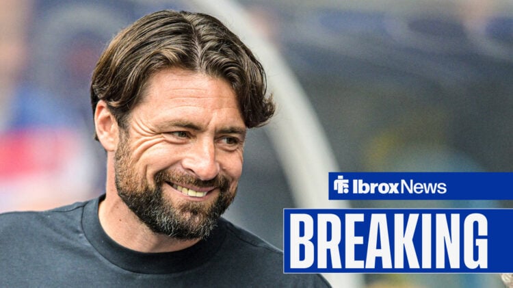 Russell Martin smiles on the Rangers touchline.