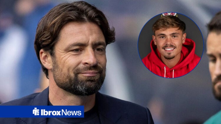 Russell Martin watching Callum Doyle sign for Wrexham