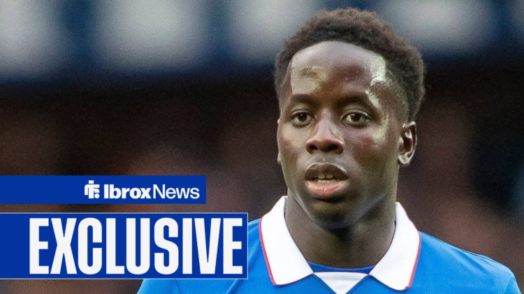 Djeidi Gassama in action for Rangers