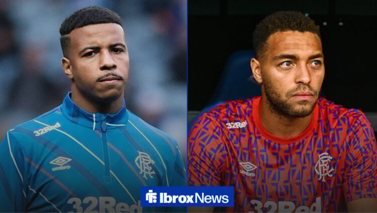 Rangers forwards Cyriel Dessers Hamza Igamane