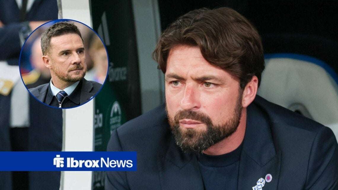 Russell Martin alongside a circle inset of Barry Ferguson.