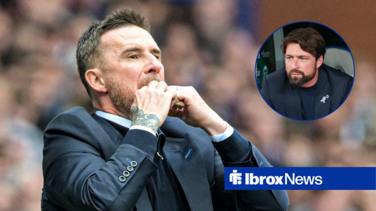 Barry Ferguson standing alongside a circle inset of Russell Martin