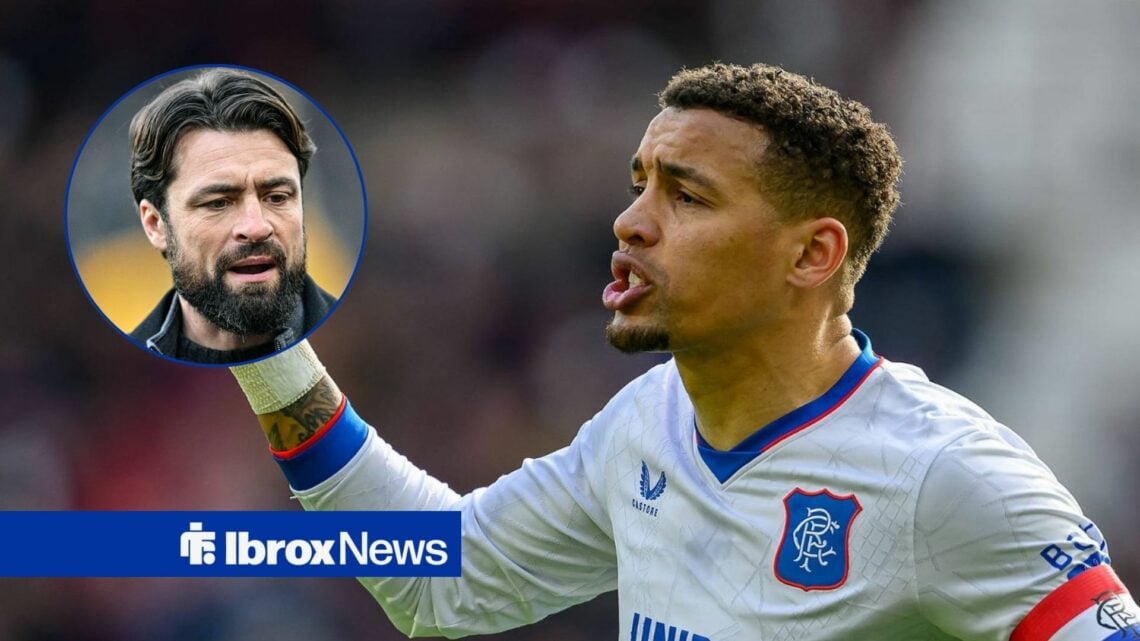 James Tavernier alongside a circle inset of Russell Martin.