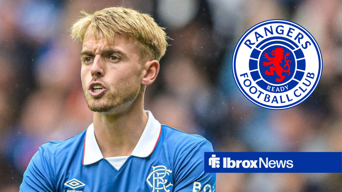Ross McCausland with Rangers badge insert
