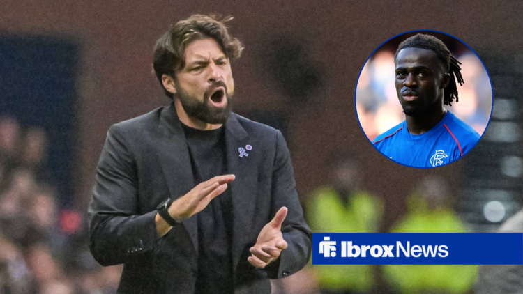 Russell Martin clapping his hands whilst stood alongside a circle inset of Clinton Nsiala