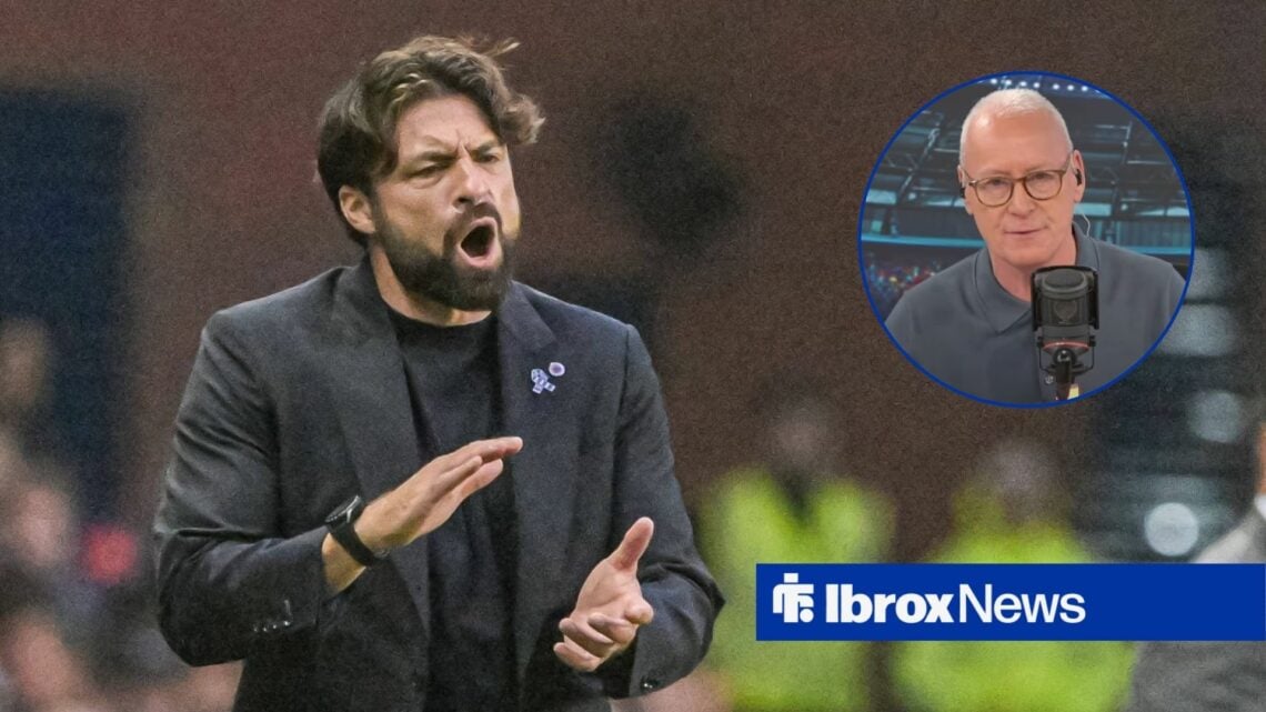 Russell Martin alongside a circle inset of Jim White.