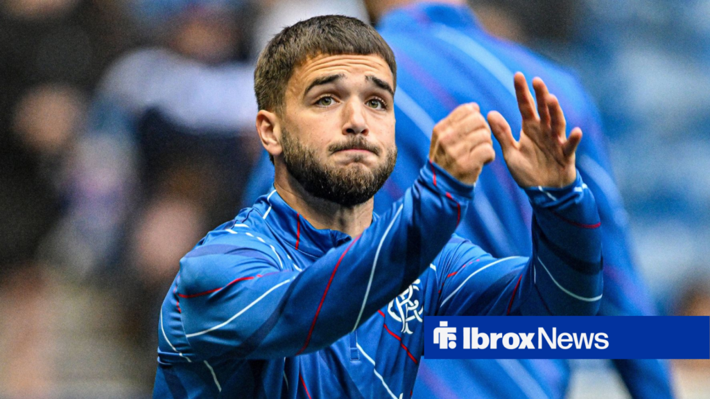 Nico Raskin warms up for Rangers