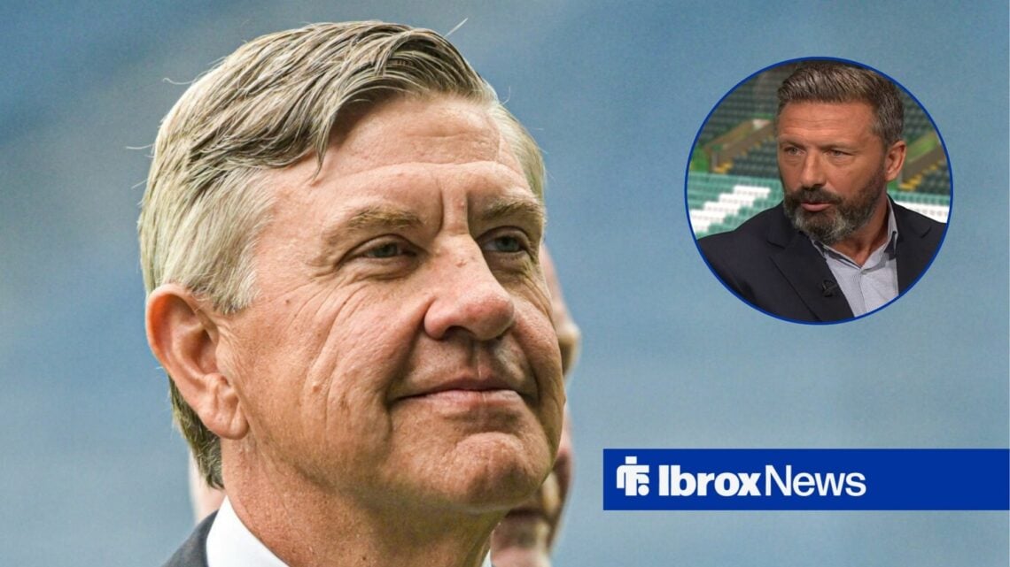 Andrew Cavenagh alonside a circle inset of Derek McInnes