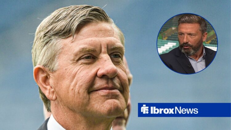 Andrew Cavenagh alonside a circle inset of Derek McInnes