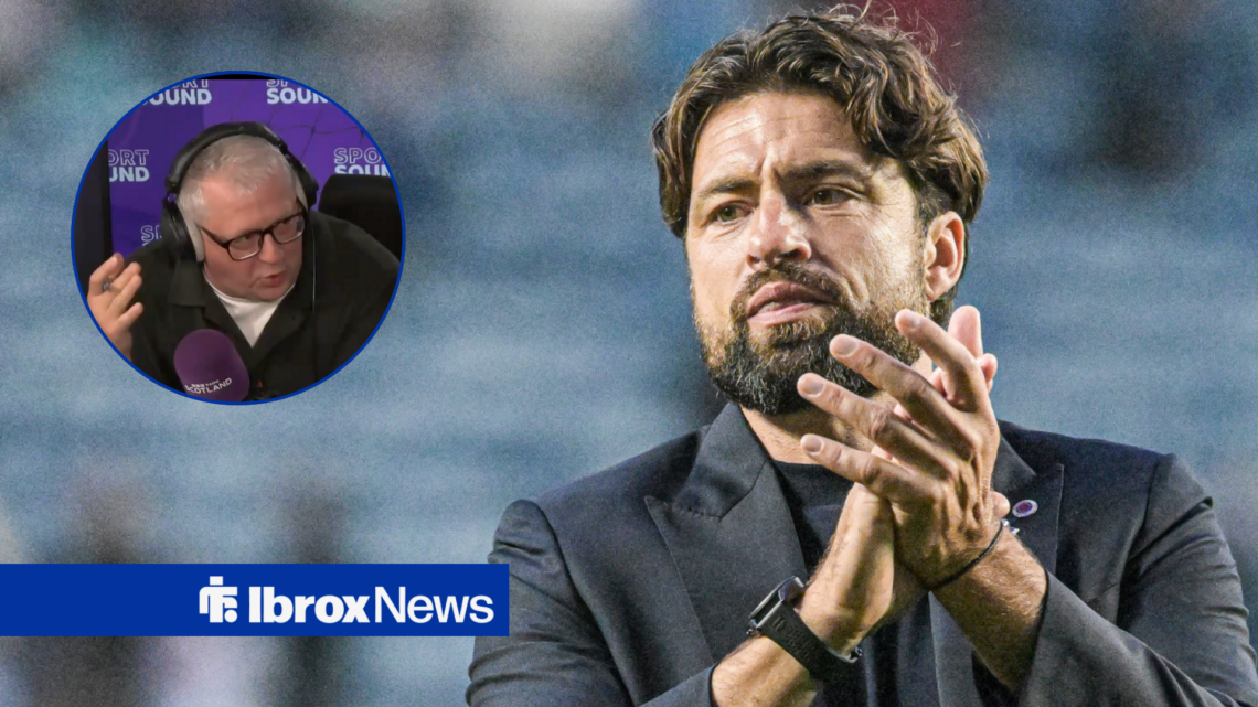 Russell Martin applauding whilst stood alongside a circle inset of Tom English.