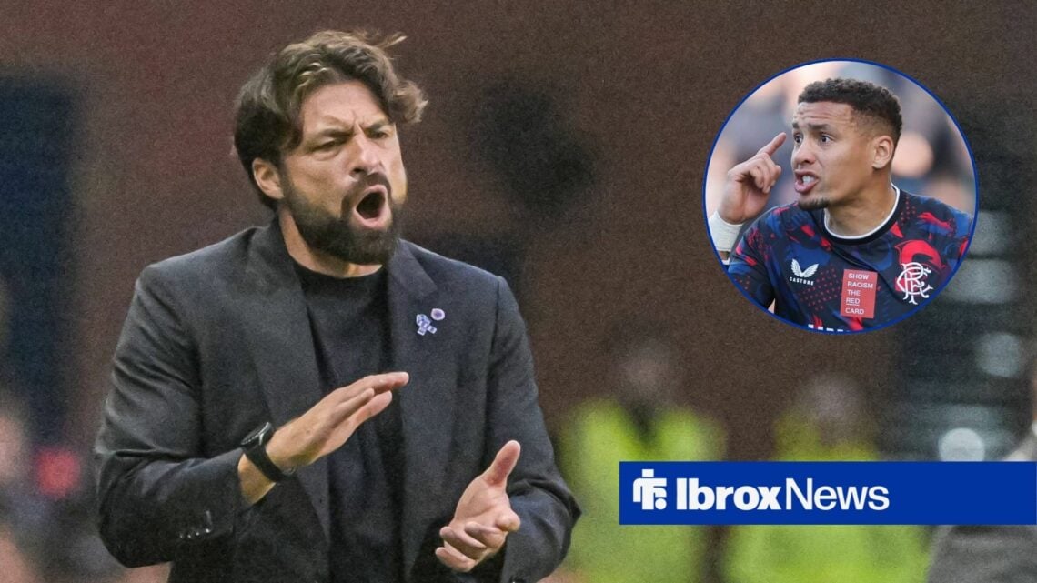 Russell Martin alongside a circle inset of James Tavernier.