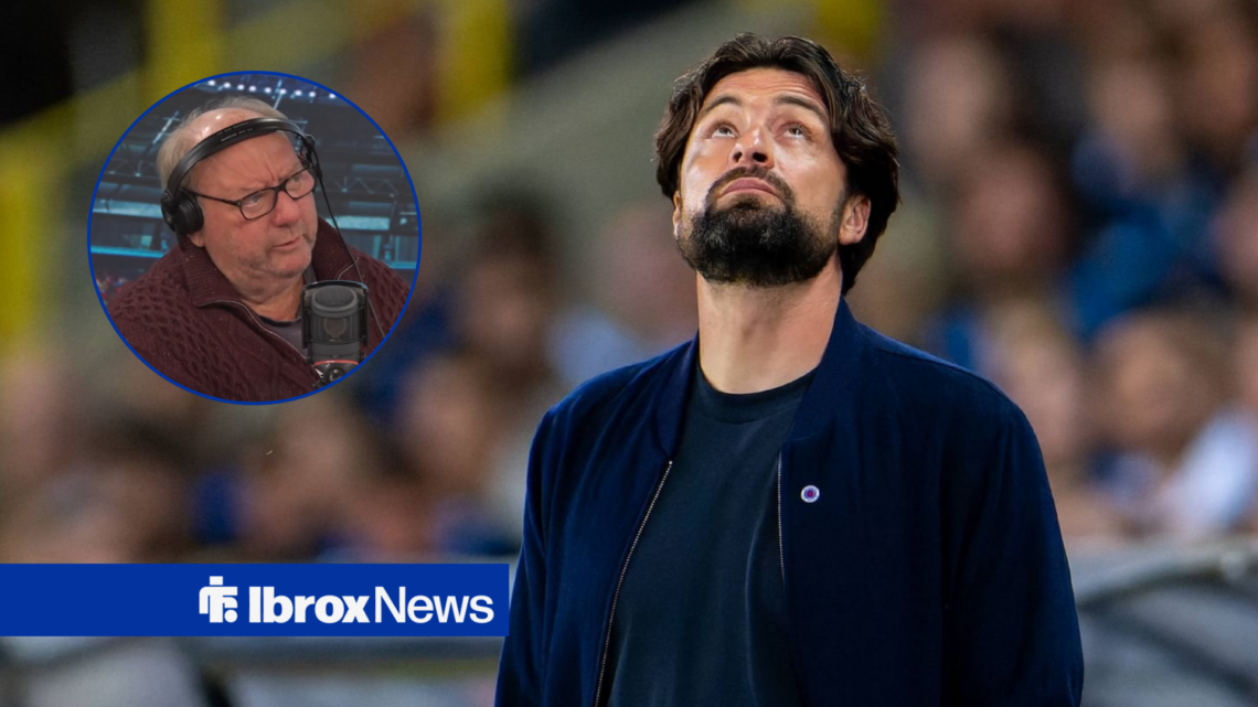 Russell Martin looking forlorn and Alan Brazil in a circular inset