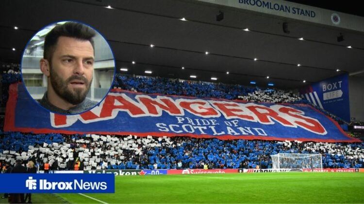 Ibrox Stadium with Steven Thompson inset