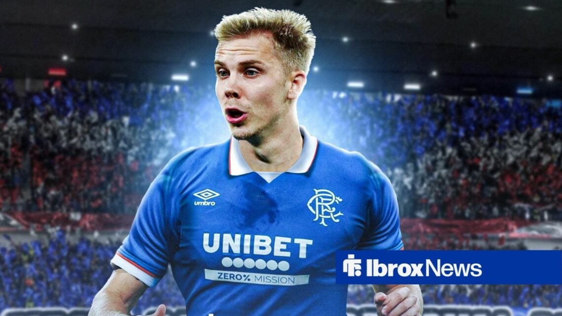 Oliver Antman in Rangers kit.