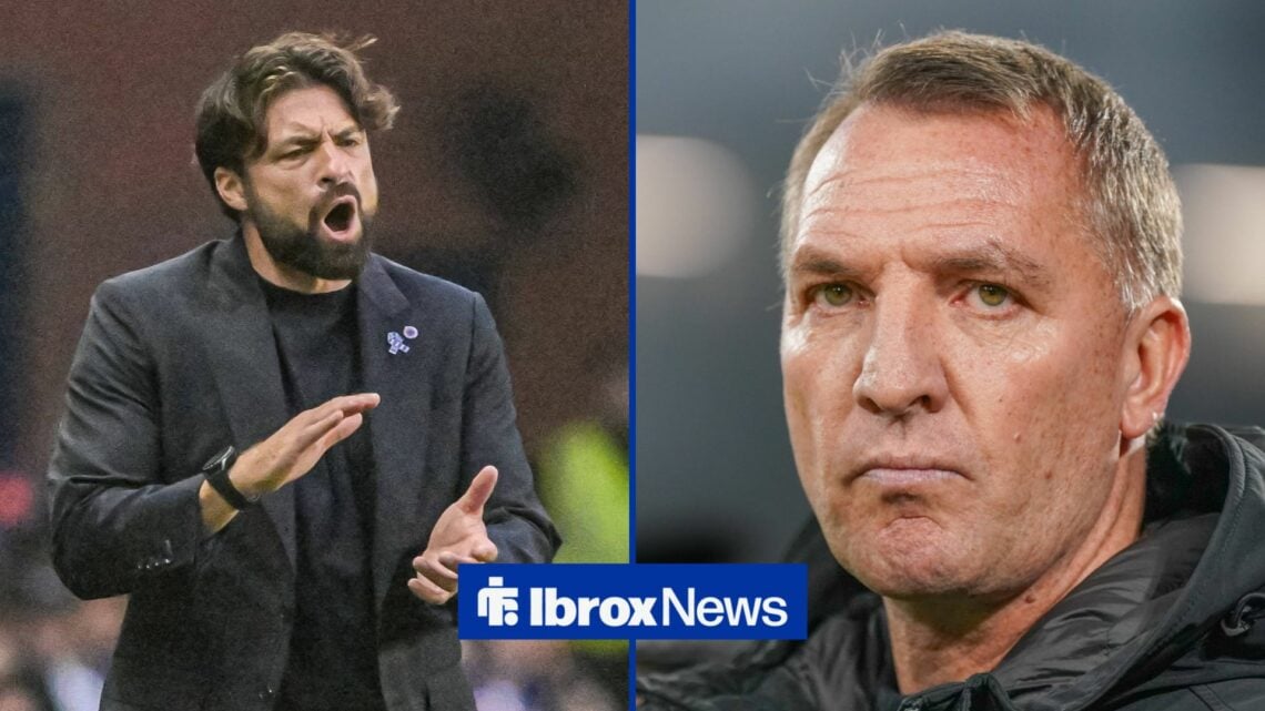 Russell Martin and Brendan Rodgers stood side-by-side.