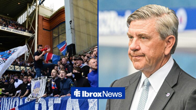 Rangers fans alongside Andrew Cavenagh.