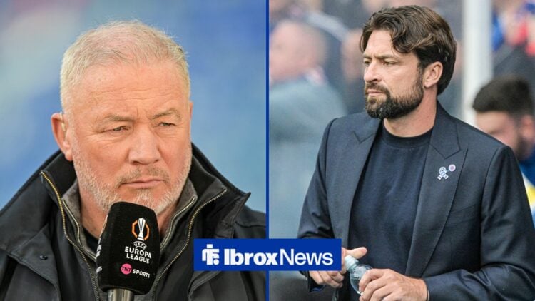 Russell Martin and Ally McCoist stood side-by-side.
