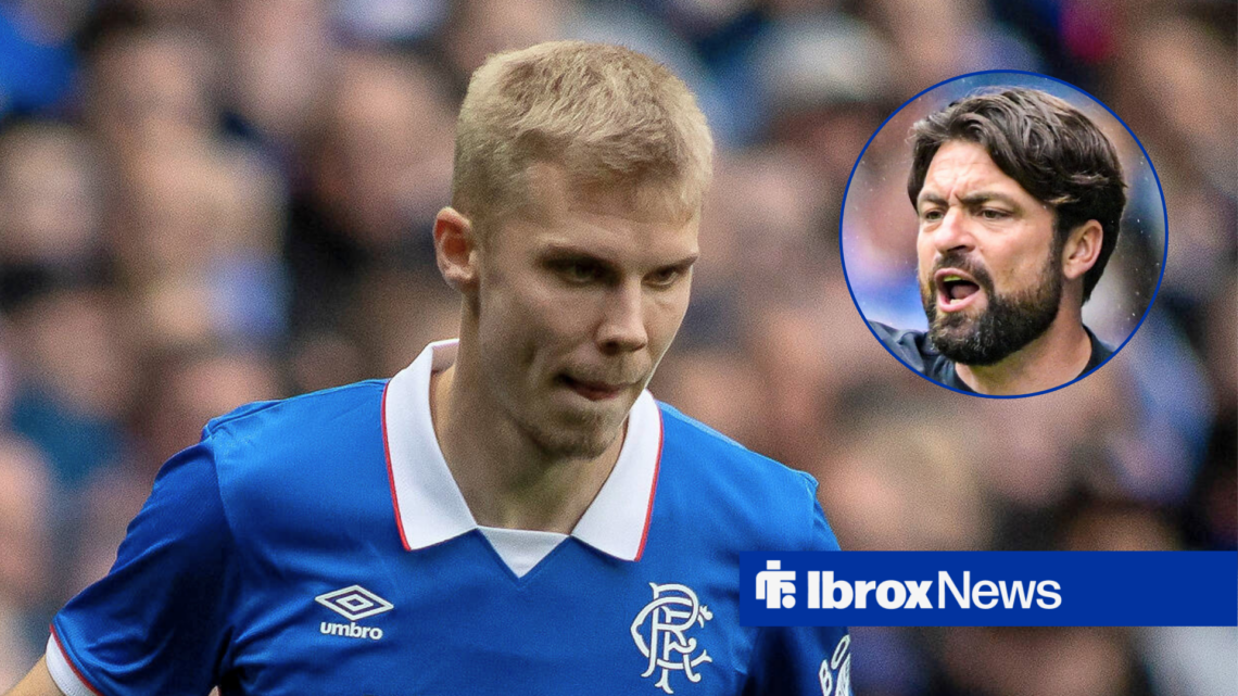 Rangers forward Oliver Antman and Russell Martin in circular inset