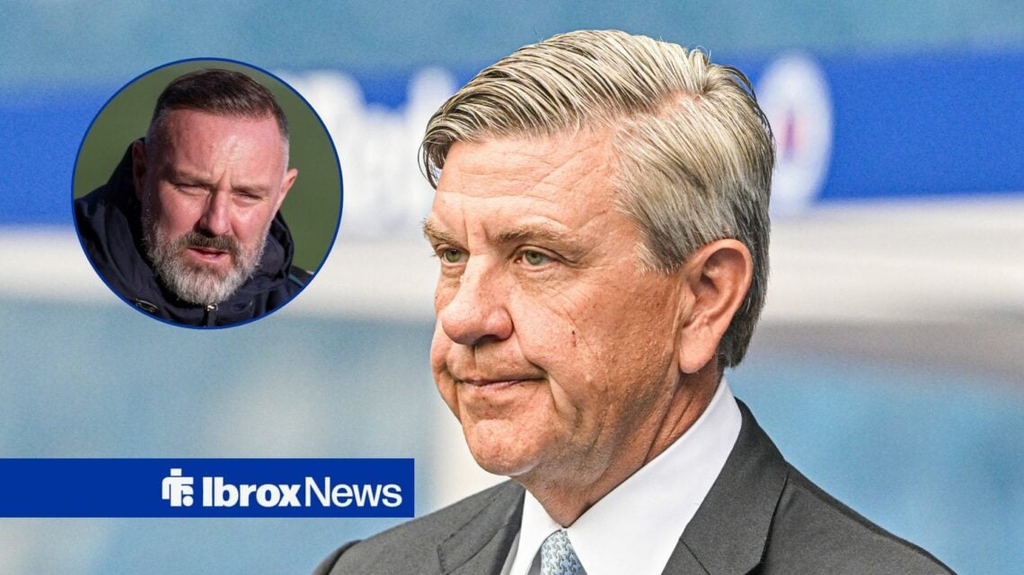 Rangers chairman Andrew Cavnenagh and Kris Boyd in circular inset