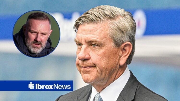 Rangers chairman Andrew Cavnenagh and Kris Boyd in circular inset