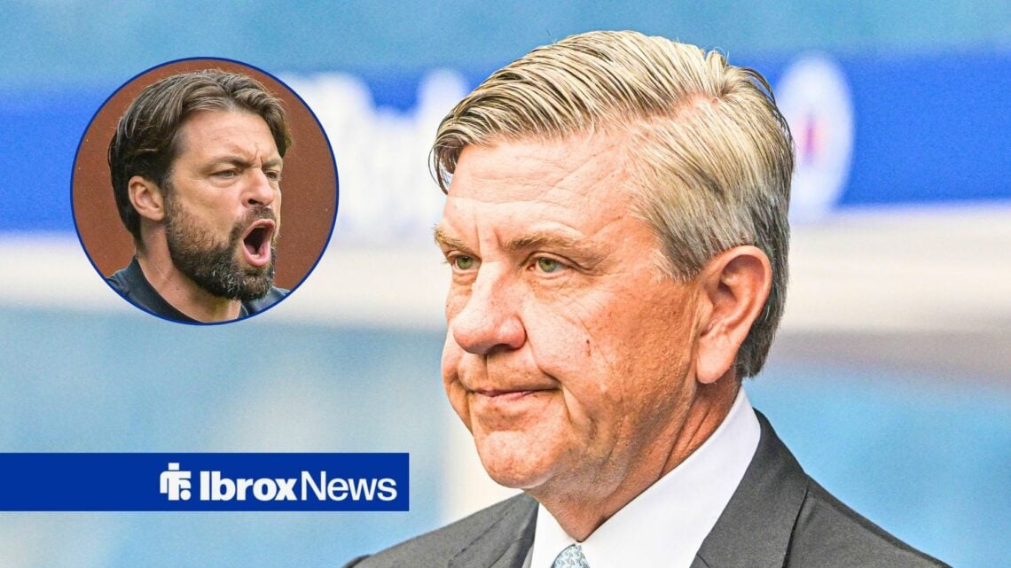 Rangers chairman Andrew Cavenagh and Russell Martin in circular inset