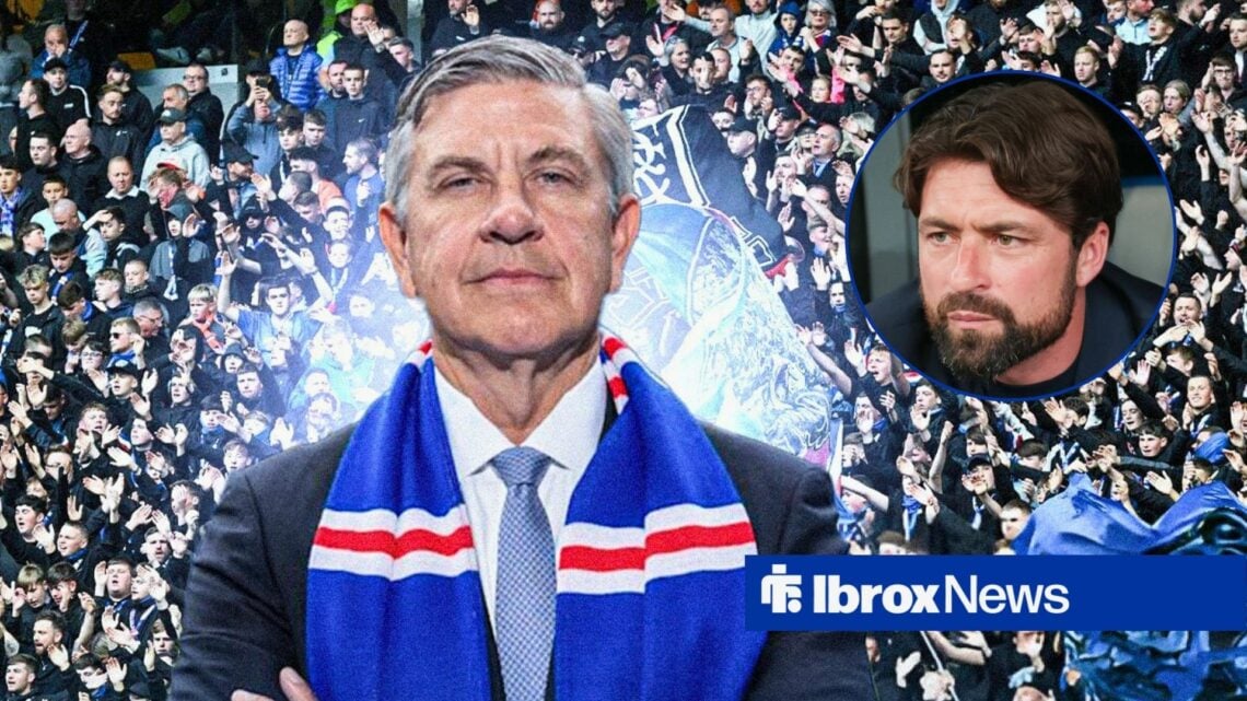 Rangers chairman Andrew Cavenagh and Russell Martin in circular inset