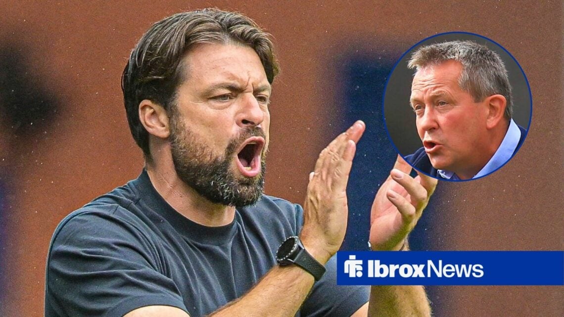 Rangers manager Russell Martin and Billy Dodds in circular inset