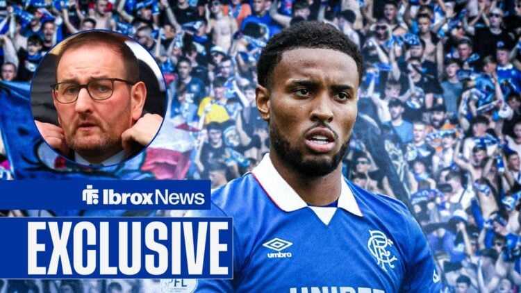 Rangers striker Youssef Chermiti and Kevin Thelwell in circular inset