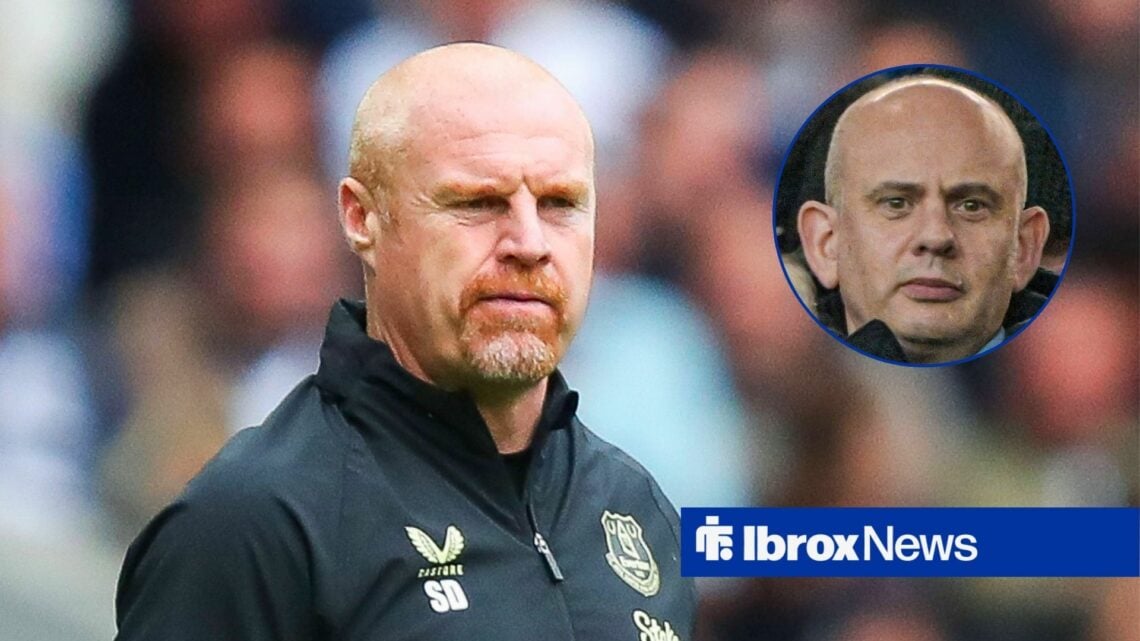 Rangers CEO Patrick Stewart in circular inset and Sean Dyche